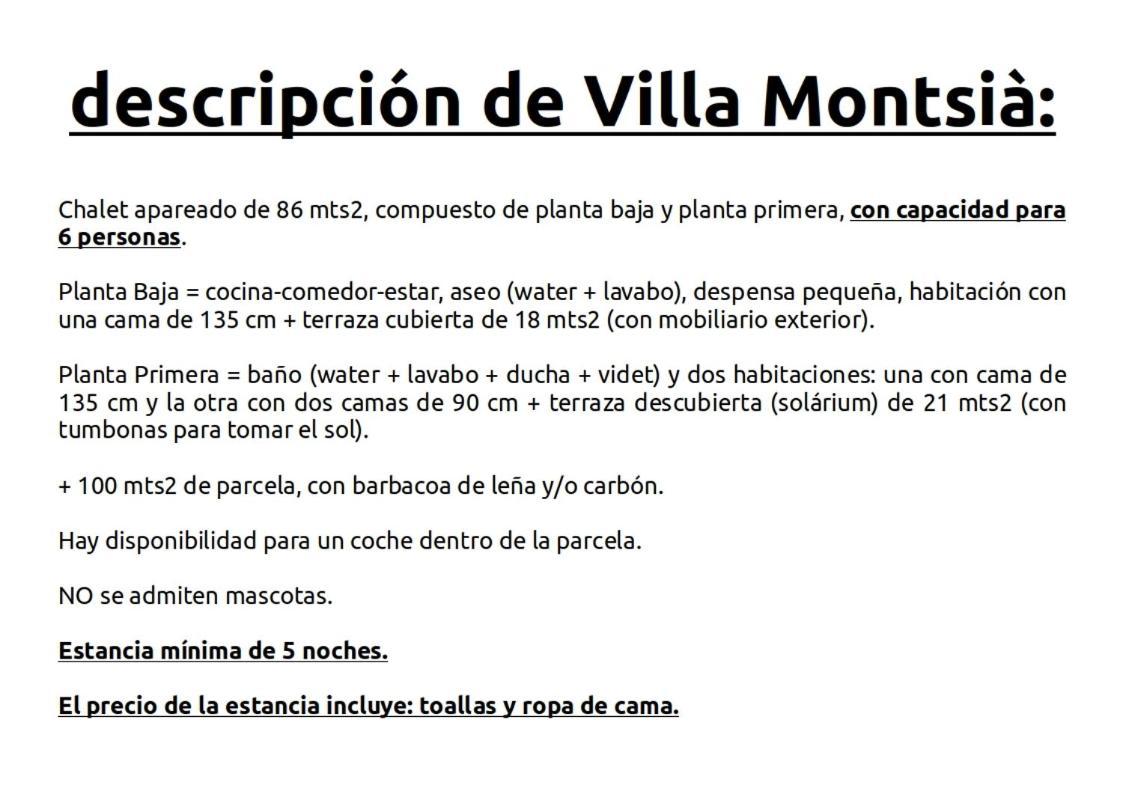 Villa Montsia Sant Carlos de la Ràpita Eksteriør billede